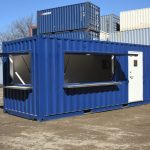 Shipping containers at construction sites