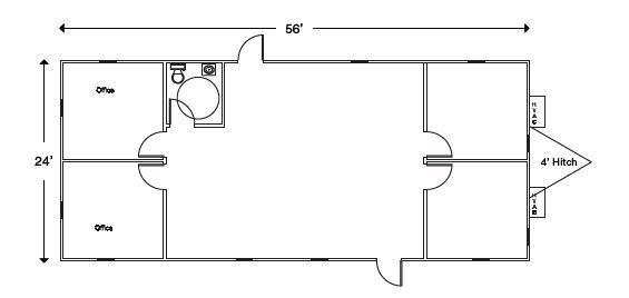 Office Trailers CA 24' x 60'