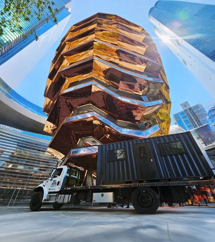 Container on a truck