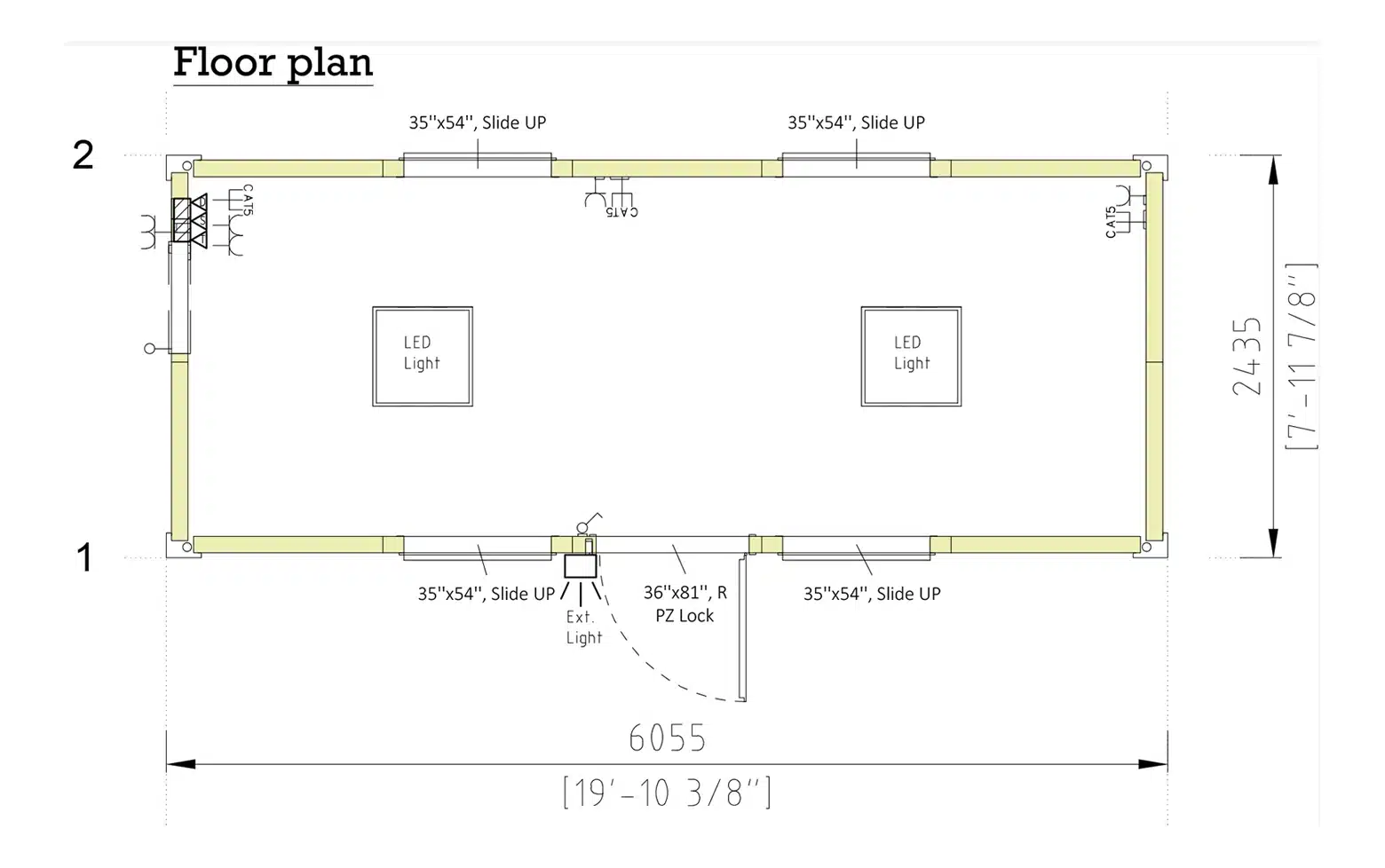IBOX 8x20 floor plan