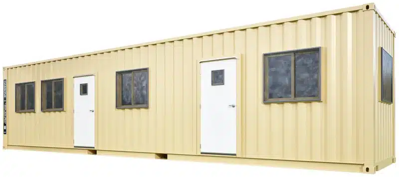 Office Container OC 8' x 40' 3-Room Exterior