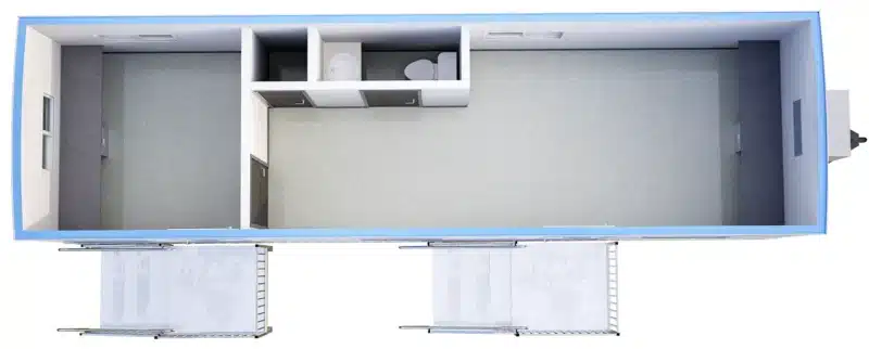 PS Office Trailer CA 10x40 3D floor plan