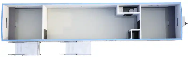 PS Office Trailer CA 12x60 3D floor plan
