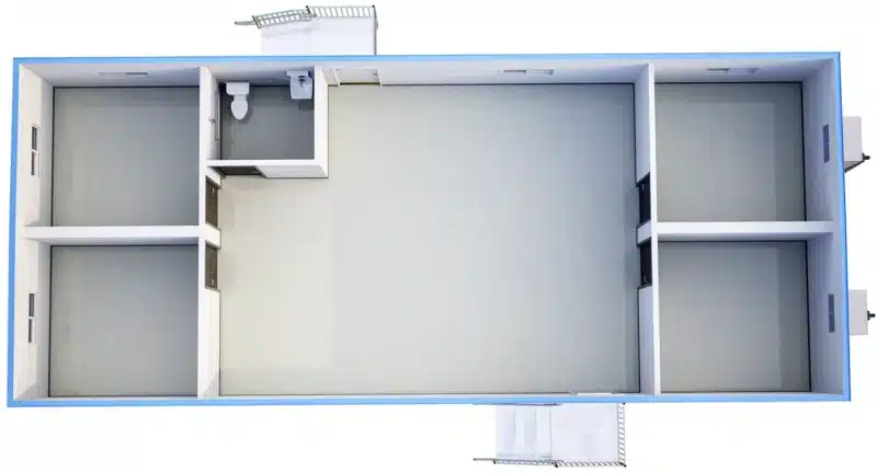 PS Office Trailer CA 24x60 3D floor plan