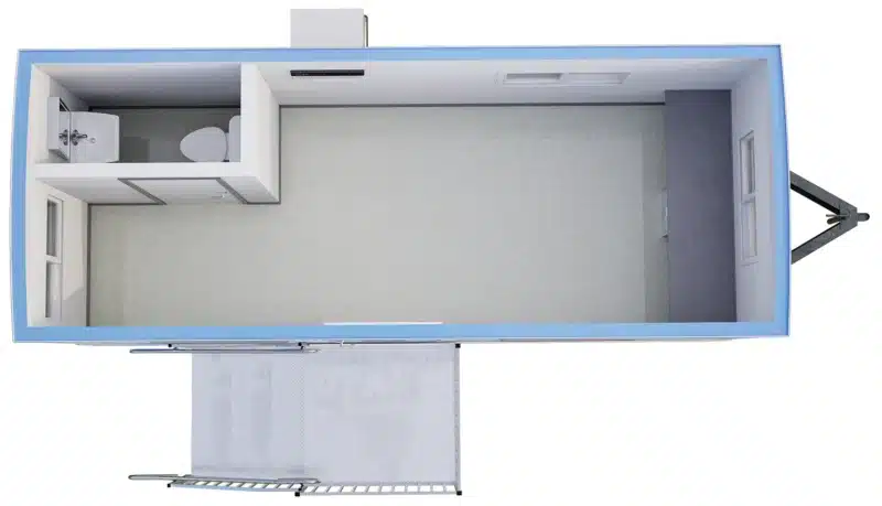 PS Office Trailer CA 8x25 3d floor plan