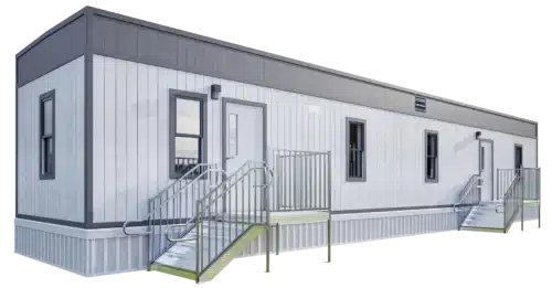 Office Trailer Coded Trailer CO 12' X 60' Front Side