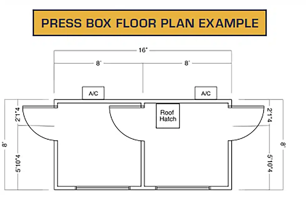 Pressbox loorplan sample